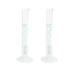 Bello 2pcs x 10ml Scientific Polypropylene Measuring Cylinder with Hexagonal Base and Blue Printed Graduation