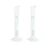 Bello 2pcs x 10ml Scientific Polypropylene Measuring Cylinder with Hexagonal Base and Blue Printed Graduation