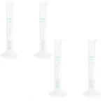 Bello 4pcs x 10ml Scientific Polypropylene Measuring Cylinder with Hexagonal Base and Blue Printed Graduation