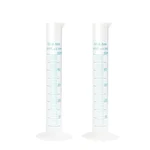 SBT 2 pcs 50ml Scientific Polypropylene Measuring Cylinder with Hexagonal Base and Blue Printed Graduation