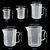 Bello Plastic 5 pcs Graduated Cylinders & 5 pcs Plastic Beakers of Different Capacity for Lab Purpose