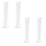 Bello 4pcs x 250ml Scientific Polypropylene Measuring Cylinder with Hexagonal Base and Blue Printed Graduation