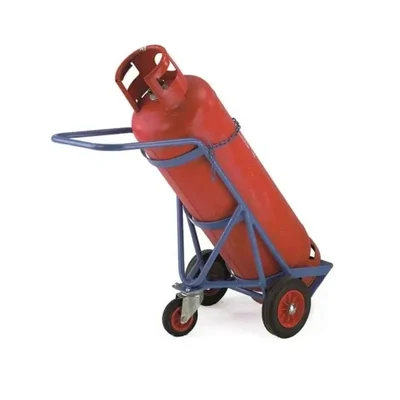 Suwas Trolley 160 Kg Load Capacity Mild Steel / Iron  CO2 Cylinder Handling Trolley (SU-COT-002) 