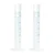 Bello 2pcs x 50ml Scientific Polypropylene Measuring Cylinder with Hexagonal Base and Blue Printed Graduation