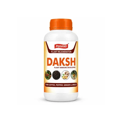 Daksh 1L Systemic Bio-Fungicide Plant Origin Alkaloids & Inorganic Salts Botanical Fungicide for Koleroga, Downy Mildew