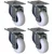 DDV (314SB-PS) 4 pcs 260 kg Load Capacity 75 mm Swivel Type PP Caster Wheels