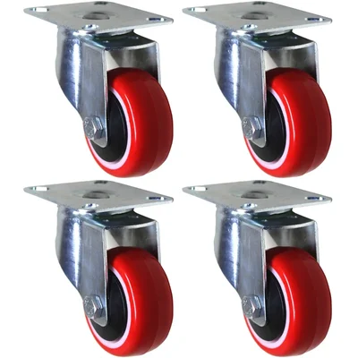 DDV (314UB-PS) 4 pcs 250 kg Load Capacity 75 mm Swivel Type PU Caster Wheels