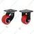 DDV (402UB-FAB) 650 kg Load Capacity 100 mm 2 pcs Fixed and 2 pcs Swivel Type PU Caster Wheels
