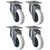 DDV (414W-PS) 4 pcs 280 kg Load Capacity 100 mm Swivel Type PP Caster Wheels
