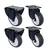 DDV (602RBr-DH) 650 kg Load Capacity 150 mm 2 pcs Fixed and 2 pcs Swivel Type Natural Rubber Caster Wheels