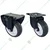 DDV (602RBr-DH) 650 kg Load Capacity 150 mm 2 pcs Fixed and 2 pcs Swivel Type Natural Rubber Caster Wheels