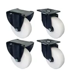 DDV (602SB-DH) 800 kg Load Capacity 150 mm 2 pcs Fixed and 2 pcs Swivel Type PP Caster Wheels