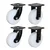 DDV (602SB-FAB) 850 kg Load Capacity 150 mm 2 pcs Fixed and 2 pcs Swivel Type PP Caster Wheels