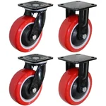 DDV (602UB-FAB) 800 kg Load Capacity 150 mm 2 pcs Fixed and 2 pcs Swivel Type PU Caster Wheels