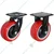 DDV (602UB-FAB) 800 kg Load Capacity 150 mm 2 pcs Fixed and 2 pcs Swivel Type PU Caster Wheels
