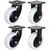 DDV (602WBr-FAB) 800 kg Load Capacity 150 mm 2 pcs Fixed and 2 pcs Swivel Type PP Caster Wheels