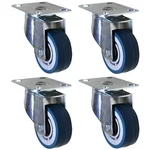 DDV (314BB-PS) 4 pcs 240 kg Load Capacity 75 mm Swivel Type Natural Rubber Caster Wheels