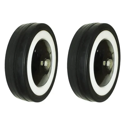 DDV 802RB Assembly For 190 kg Load Capacity 200 mm 2 pcs Natural Rubber Caster Wheel