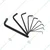 DE NEERS 9 Pcs Long Arm Ball Point Hex Allen Key Sets (DNKBHM9L)