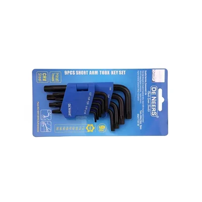 DE NEERS 9 Short Torx Allen Key Set (DNKTH9S)