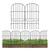 Ecofynd Decorative Garden Fence 2.3ft X 5.2ft (Black) , Rustproof Metal Wire Fencing Flower Bed Animal Barrier.