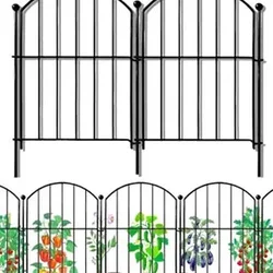 Ecofynd GF004-BLK-105 43 m Fence Picket  (Black) , Decorative Metal Garden Fence Designed to Enhance Outdoor Spaces