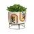 5 Inch Decorative Metal Planter Pot with Stand for Garden and Home Decor
