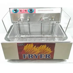 12 L Deep Fryer Commercial Heavy-Duty SS Constructed Fryer, 21 x 13 x 6 Inch Tank for Bulk Frying