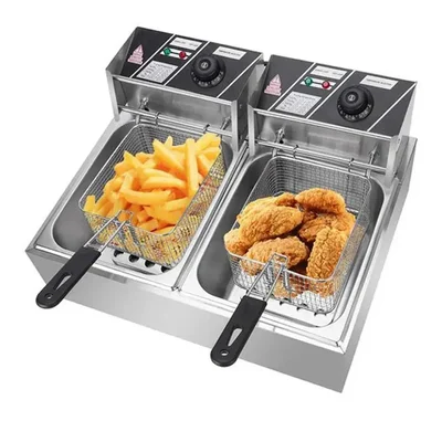 Premium Quality 4L+4L Deep Fat Fryer Double Pan with SS Body