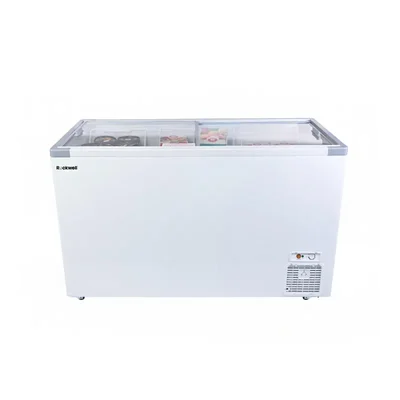 Rockwell (Model-SFR550GT) 545 Liters 5 Star Glass Top Chest Freezer with Storage Baskets and Sliding Door