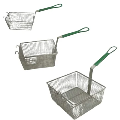 Combo Pack of 3 Fryer Basket for Deep Fryer Machine 