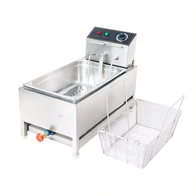 Commercial 16L Electric & Gas Operated Vertical Deep Fryer