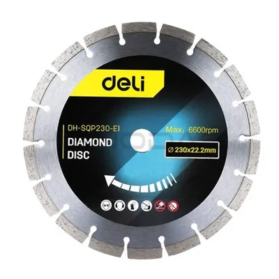 Deli 125 mm (5 Inch) Diamond Disc (EDH-SQP125-E1) - Pack Of 5