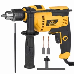 Deli 13mm 650 Watt Impact Drill Machine With Auxiliary Handle, 0-3000 RPM (EDL-CZ13-E5)