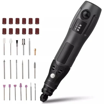 Deli 4V Cordless Mini Die Grinder With Accessories, 15000 RPM (DL6392)