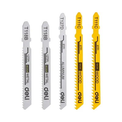Deli 5 Pcs Jig Saw Blade Set (EDH-QJT005-EH1)- Pack Of 2