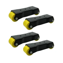 U Star (U-244) Delrin Bearing Plate type Double Wheel Roller Castor 200 Kg Load Capacity (Pack of 4)