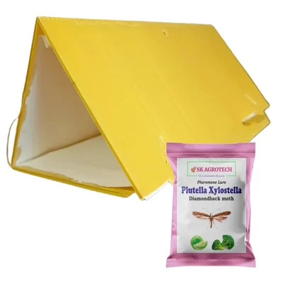 SK Agrotech Delta Trap with Diamonback Moth Lure (Plutella Xylostella)(Quantity-5 Traps and 5 Lures)