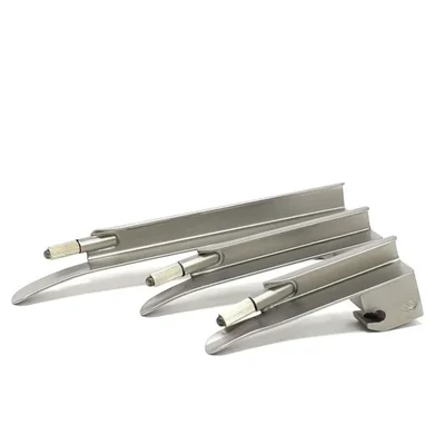 ConXport LED Delux Miller Laryngoscope Set Pediatric Adult Straight Stainless Steel Airway Intubation Blades Sizes, 0, 1, 2