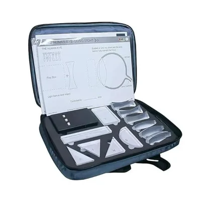 SBT Instruments Light & Optics Class Demo Kit (12 Acrylic Lenses, Ray Box with 3 Beam of Light, Practice Sheets)