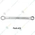 DE NEERS 14x15 mm Bi-Hexagon Shallow Offset Ring Spanner - Pack of 8