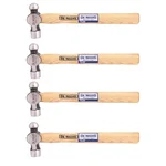 De Neers 100 g Ball Pein/Cross Pein Hammer with Wooden Handle - Pack of 4