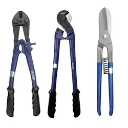 De Neers Hand Tools Combo of 12 inch Bolt Cutter, 10 inch Cable Cutter, and 10 inch Tin Cutter