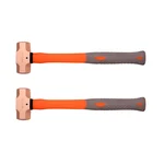 De Neers Hand Tools Combo of 450 gm and 1000 gm Copper Hammer with Fiberglass Handle