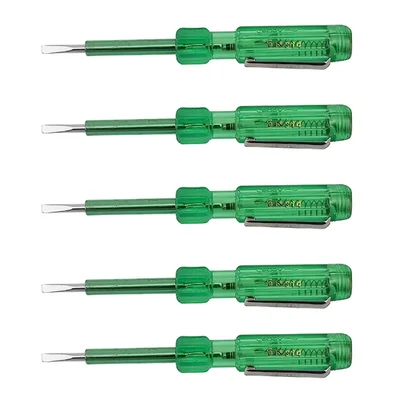 DE NEERS Tester With Neon Bulb DN-814 (Green) - Pack of 5