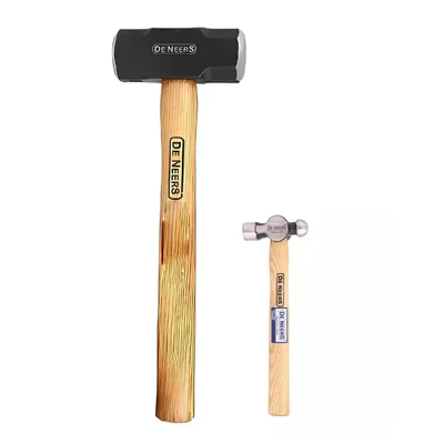 DE NEERS 2500 gms Sledge Wooden Handle Hammer with Wood Handle 500 Gm Ball Pein Hammer