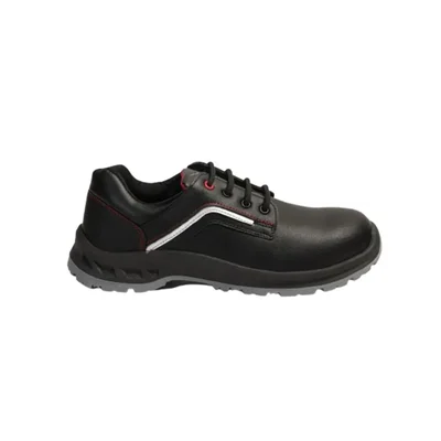 Hillson 100J Steel Toe WF - 03 PVC Double Density Low Ankle Safety Shoe for Industrial Use Micro Synthetic Leather(Size-6)