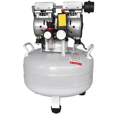 30 Litres Dental Oil Free Sound Less Copper Coil Air Compressor with 0.75 HP Motor and 116 psi Max. Pressure