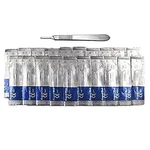 FORGESY (Lot of 20) Scalpel Blades 10 with 3 Metal Handle Suitable for Dermaplaning