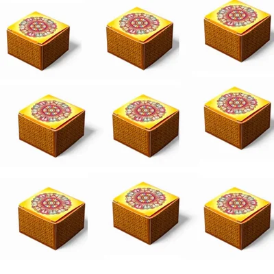 Designer 45 x 45 x 30mm Peda Box for Parties, Birthdays, Indoor and Outdoor Events(Pack-100 Pcs)